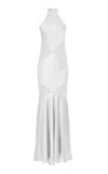 Francesca Miranda Snowdrop Halter Silk Dress In White