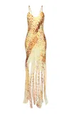 Francesca Miranda Solaris Sleeveless Silk Dress In Yellow