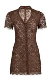 Francesca Miranda Sunlace Moccha Mini Dress