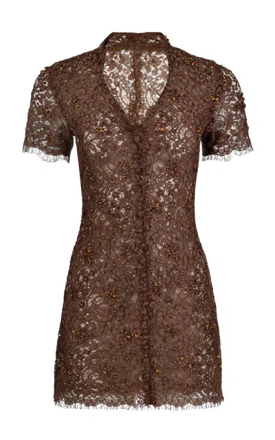 Francesca Miranda Sunlace Moccha Mini Dress
