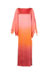 Francesca Miranda Women's Sunrise Hand-dyed Silk Kaftan Maxi Dress In Baby Pink