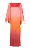Francesca Miranda Women's Sunrise Hand-dyed Silk Kaftan Maxi Dress In Baby Pink