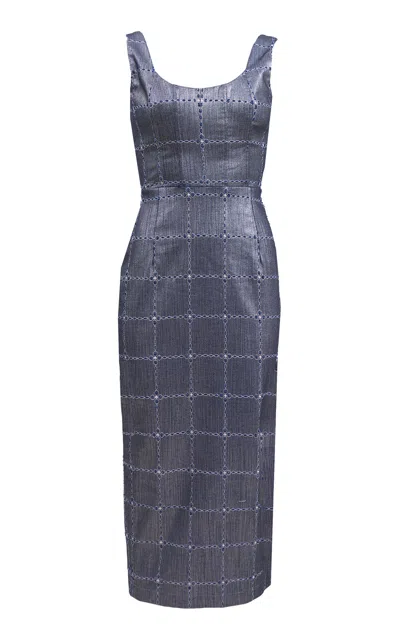 Francesca Miranda Sylvie Cotton Midi Dress In Gray