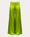 Francesca Miranda Anderson Silk Pants In Green