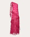Francesca Miranda Women's Cascade Embellished Ruffle-trimmed Lace Gown