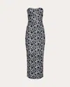 Francesca Miranda Women's Cassata Embroidered Denim Strapless Midi Dress Cotton/denim/polyester