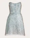 Francesca Miranda Glacier Silk Corset Mini Dress In Blue