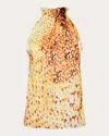 Francesca Miranda Hilo Silk Top In Animal Print