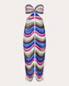 Francesca Miranda Life Of The Party Cutout Silk Dress In Multi