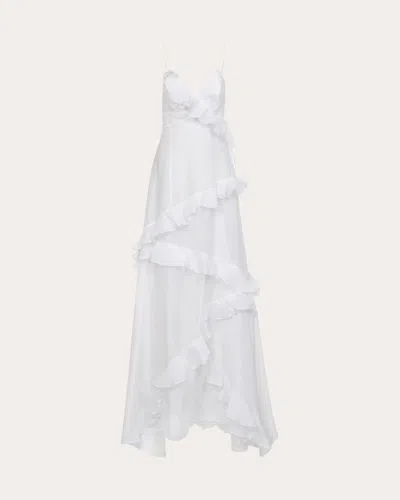 Francesca Miranda Women's Mattina Ruffle-trimmed Cotton Gauze Gown