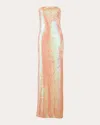 Francesca Miranda Women's Puesta Del Sol Sequin Maxi Dress In Pink