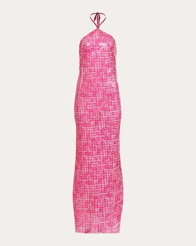 Francesca Miranda Women's Serata Sequin-embellished Halterneck Gown