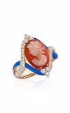 Francesca Villa 18k Yellow Gold Be Striking No.1 Ring In Red