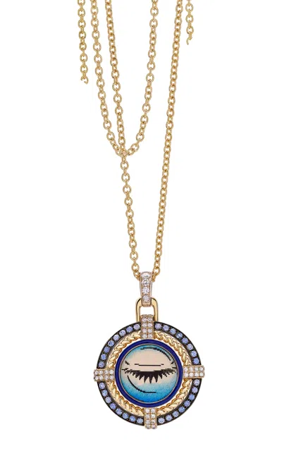 Francesca Villa 18k Yellow Gold Lovers Eye; Eye See You Necklace