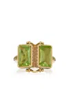 Francesca Villa Love Handles 18k Yellow Gold Peridot Ring