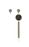 Francesca Villa Notte Senza Luna 18k Yellow Gold Sapphire; Diamond Earrings
