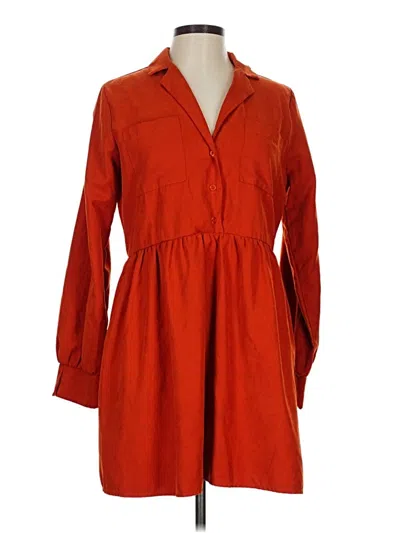Pre-owned Francesca's 3/4 Sleeve Blouse In Red