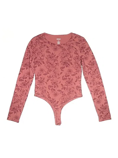 Pre-owned Francesca's Bodysuit In Pink