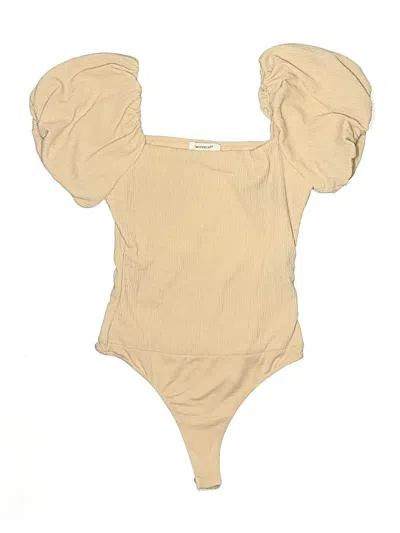 Pre-owned Francesca's Bodysuit In Tan