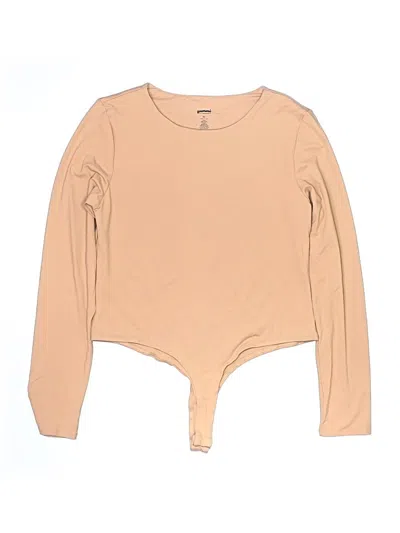 Pre-owned Francesca's Bodysuit In Tan