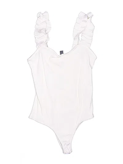 Pre-owned Francesca's Bodysuit In White