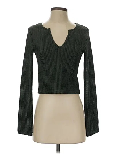Pre-owned Francesca's Cardigan Sweater In Green