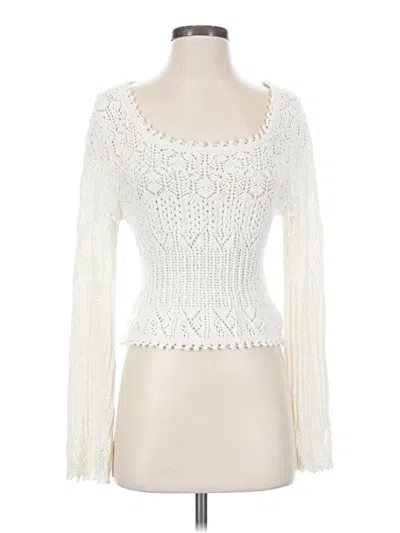 Pre-owned Francesca's Cardigan Sweater In Ivory