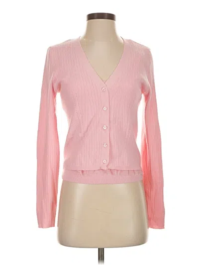 Pre-owned Francesca's Cardigan Sweater In Pink