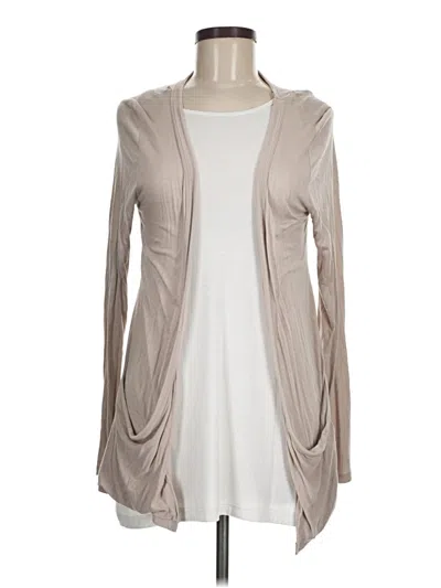 Pre-owned Francesca's Cardigan Sweater In Tan