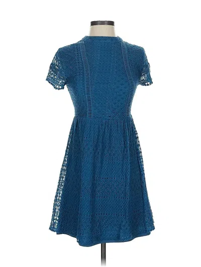 Pre-owned Francesca's Casual Dress In Blue