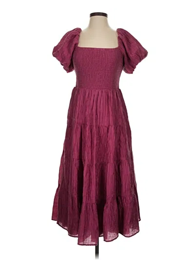 Pre-owned Francesca's Casual Dress In Burgundy