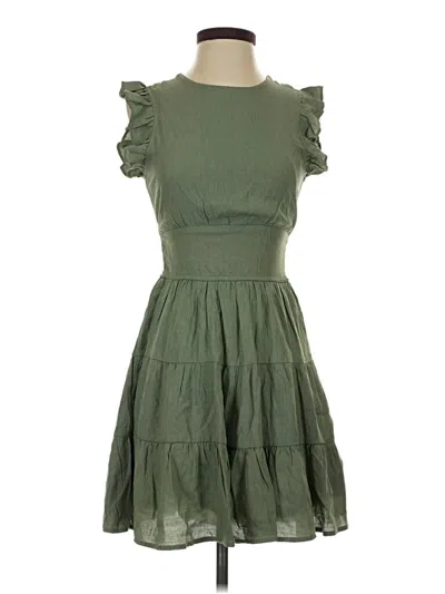 Pre-owned Francesca's Casual Dress In Green