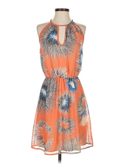 Pre-owned Francesca's Casual Dress In Orange