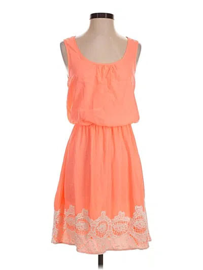Pre-owned Francesca's Casual Dress In Orange