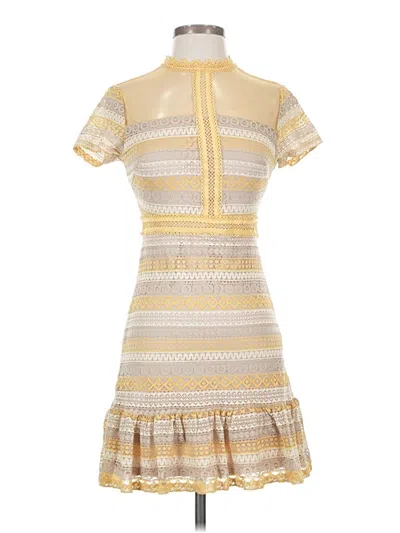 Pre-owned Francesca's Casual Dress In Yellow