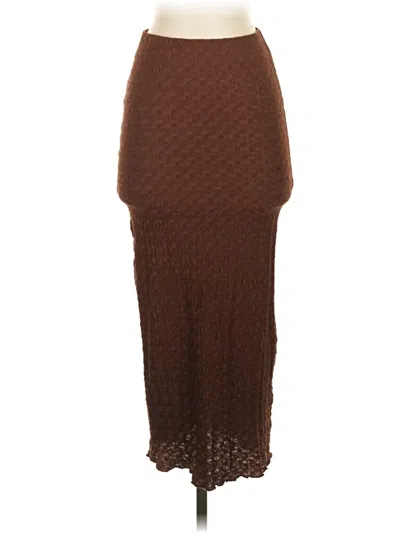 Pre-owned Francesca's Casual Skirt In Brown