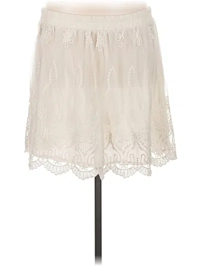 Pre-owned Francesca's Casual Skirt In Ivory