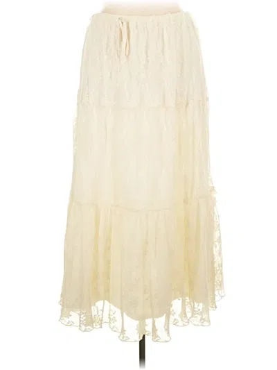 Pre-owned Francesca's Casual Skirt In Ivory