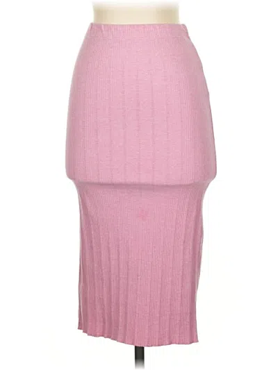 Pre-owned Francesca's Casual Skirt In Pink