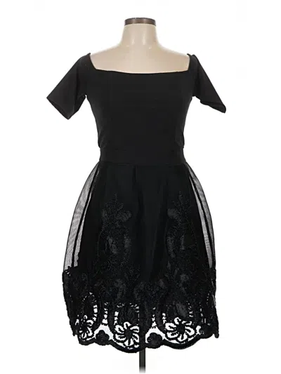 Pre-owned Francesca's Cocktail Dress In Black