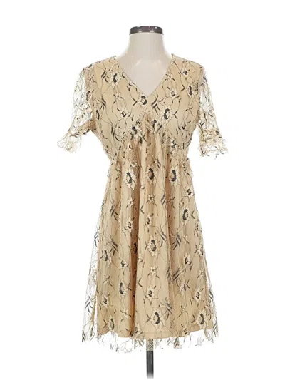 Pre-owned Francesca's Cocktail Dress In Brown