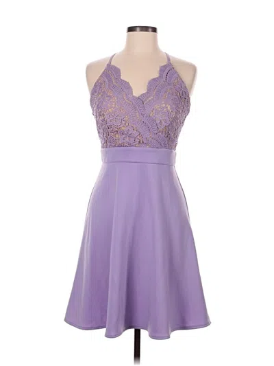 Pre-owned Francesca's Cocktail Dress In Purple