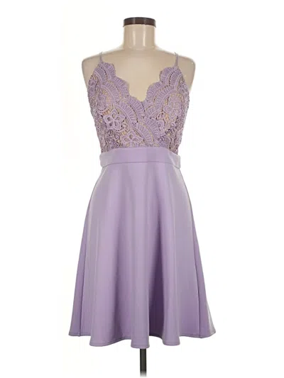 Pre-owned Francesca's Cocktail Dress In Purple