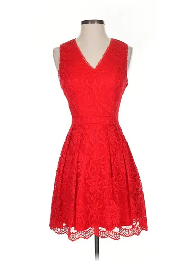 Pre-owned Francesca's Cocktail Dress In Red