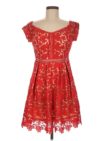 Pre-owned Francesca's Cocktail Dress In Red