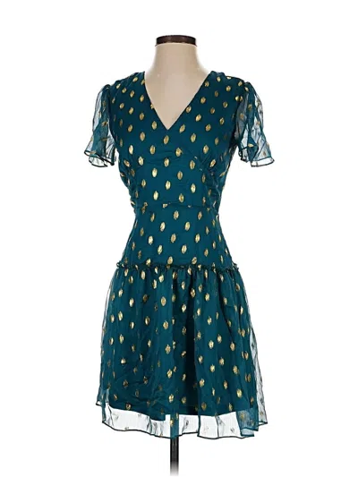Pre-owned Francesca's Cocktail Dress In Teal