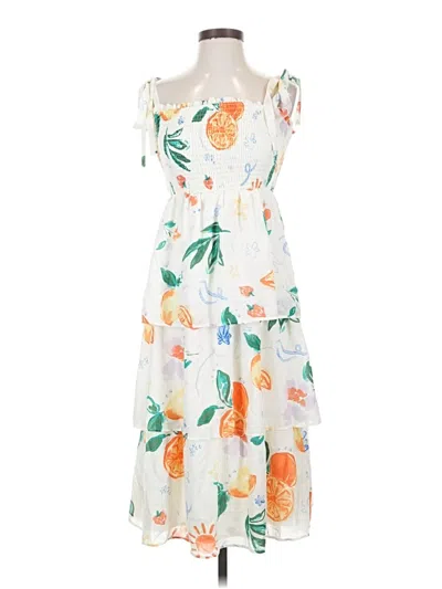 Pre-owned Francesca's Cocktail Dress In White