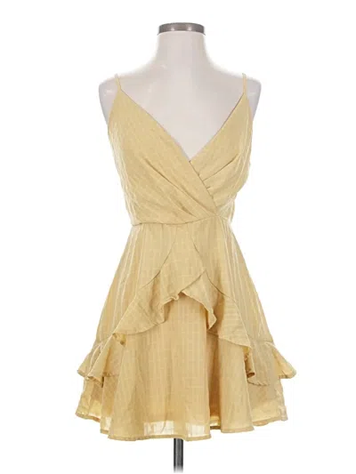 Pre-owned Francesca's Cocktail Dress In Yellow