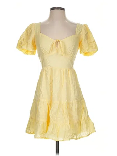 Pre-owned Francesca's Cocktail Dress In Yellow