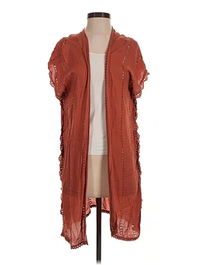 Pre-owned Francesca's Kimono In Orange